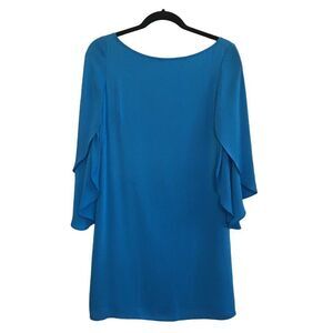 Milly  Butterfly-Sleeve Stretch Silk shift dress